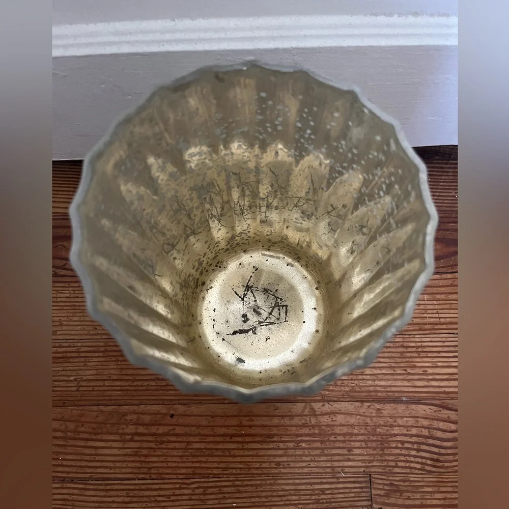 Crate & Barrel Hurricane Glass Candle Holder